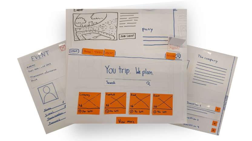 paper prototypes of travelbud