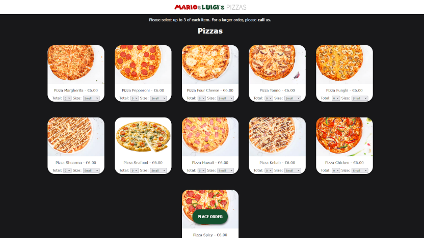 pizza page