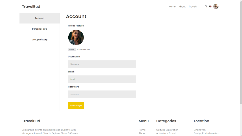 account page