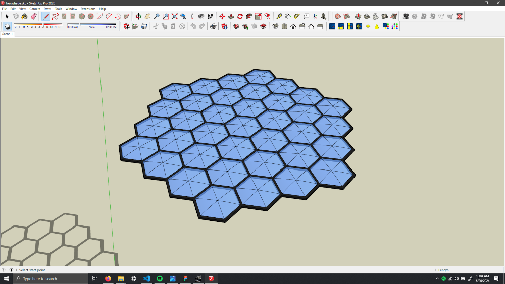 3D model of the Hexashade