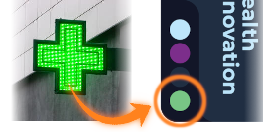 Use of green in color palette